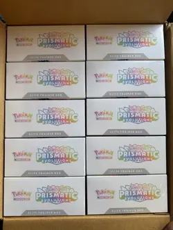 Pokemon TCG Prismatic Evolutions Elite Trainer Box ETB Case (10 Boxes) - Image 1