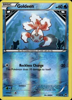 Goldeen 27/162 Common BREAKthrough Pokemon Reverse Holo Near Mint - Image 1
