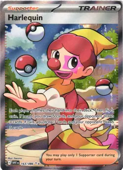HARLEQUIN 163/086 HOLO ULTRA RARE WHITE FLARE POKEMON NEAR MINT - Image 2