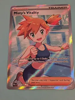 Pokemon Pitch Black Misty's Vitality 111/084 Ultra Rare Full Art Holo NM/M - Image 2
