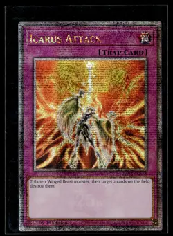 YuGiOh #RA03-EN165 Icarus Attack (Quarter Century Secret Rare) - Image 1