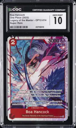 2025 ONE PIECE LEGACY OF THE MASTER - SUPER RARE BOA HANCOCK CGC 10 GEM MINT - Image 1