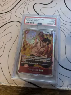 Bandai 2023 One Piece CCG OP02-013 Portgas D. Ace Paramount War Foil PSA 10 - Image 1