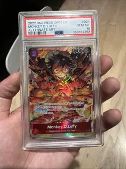 2022 One Piece OP01 En Alternate Art #024 Monkey D. Luffy PSA 10 GEM MINT - Image 1