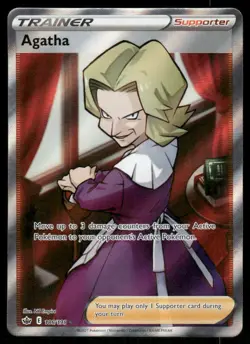 Pokemon Cards Agatha 186/198 Holo Chilling Reign Ultra Rare NM - Image 1