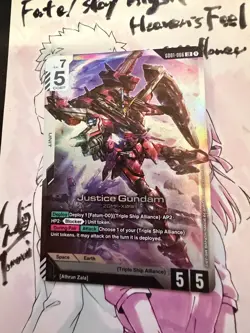 Justice Gundam LR GD01-066 Legend Rare Newtype Rising Gundam Card Game - Image 1