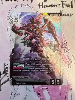Justice Gundam LR GD01-066 Legend Rare Newtype Rising Gundam Card Game - Image 2