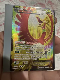 Pokemon TCG Ho-Oh EX Full Art Ultra Holo Rare Card 121/122 XY Breakpoint 2016 NM - Image 1