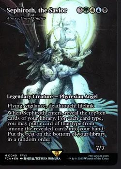 Sephiroth, the Savior (Atraxa, Grand Unifier) BORDERLESS FOIL MTG Final Fantasy - Image 1