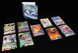 Pokemon Trading Card Book with 32 Protective Sleeves & 9 Collector Cards - Image 1