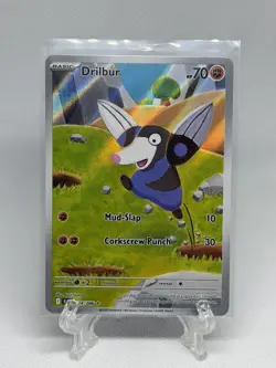 Pokemon TCG Drilbur Black Bolt Holo Foil Card 124/086 Illustration Rare - Image 1