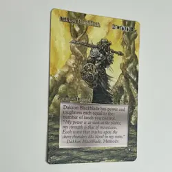 MTG Hand Painted Altered Dakkon Blackblade Card EDH Commander Legends Art - Image 2
