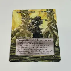 MTG Hand Painted Altered Dakkon Blackblade Card EDH Commander Legends Art - Image 3