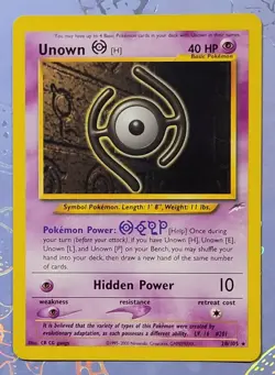 Unown [H] 28/105 Neo Destiny Rare Pokemon Card LP - Image 1