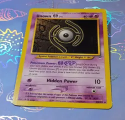 Unown [H] 28/105 Neo Destiny Rare Pokemon Card LP - Image 3