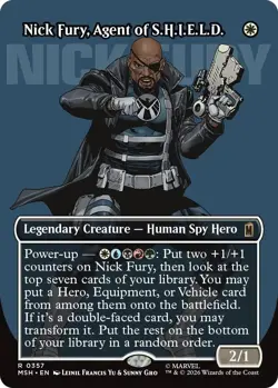 Nick Fury, Agent of S.H.I.E.L.D. (Borderless) - 0357 - Marvel Super Heroes - NM - Image 1