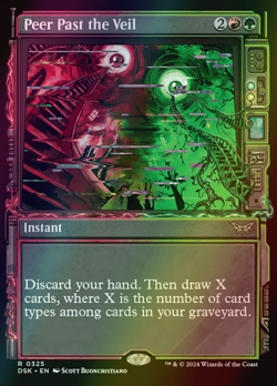 MTG Peer Past the Veil Showcase Foil ** Duskmourn: House of Horror ** En (NM) - Image 1