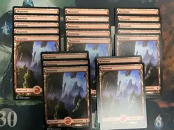 Lot of 20x Mountain #266 - Burley Art - BFZ Zendikar - MTG Magic NM FULL ART - Image 1