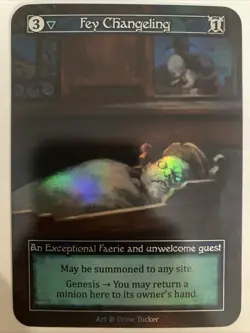 FOIL Exceptional Fey Changeling - Beta NM Sorcery: Contested Realm - Image 1