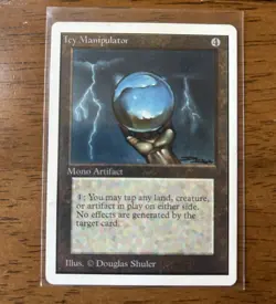 1993 Magic the Gathering ICY MANIPULATOR UNLIMITED Edition MTG - Image 1