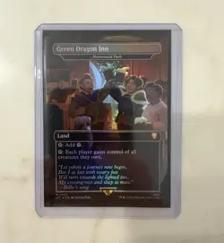 MTG Green Dragon Inn Borderless Foil Land LOTR Tales of Middle-earth Mythic 0365 - Image 1