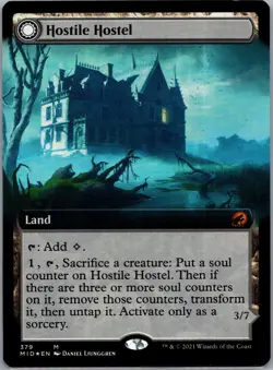 Hostile Hostel (Extended Art) Foil M Innistrad: Midnight Hunt 379 NM MTG MID - Image 1
