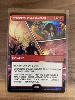 Avengers Disassembled Borderless Showcase Marvel Super Heroes Foil 302 - Image 1