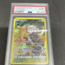 Pokemon Lost Origin Trainer Gallery Pikachu TG05/TG30 PSA 8 Full Art Holo - Image 1