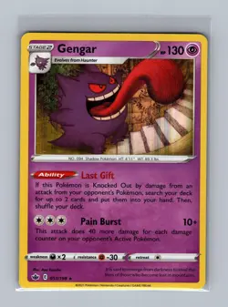 Gengar 057/198 Holo Rare Chilling Reign Pokemon Moderately Played - Image 1