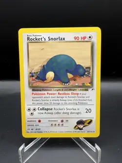 Pokemon TCG Rocket’s Snorlax 33/132 Gym Heroes Unlimited LP/NM - Image 1