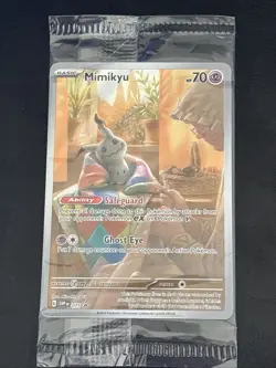 Pokemon TCG Mimikyu SVP 075 Pladean Fates ETB Full Art Holo SEALED PROMO A - Image 1