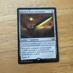 MTG English Sword of Feast and Famine NM Normal Double Masters - Image 1
