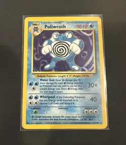 Pokemon TCG Base Set Poliwrath 13/102 Holo Rare EN 1999 Stage 2 HP 90 - Image 1