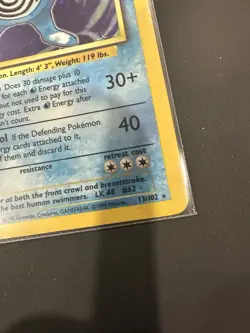 Pokemon TCG Base Set Poliwrath 13/102 Holo Rare EN 1999 Stage 2 HP 90 - Image 5