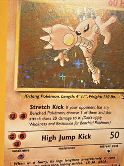 Hitmonlee Holo 1999 Pokemon 7/62 Unlimited TCG Fossil Rare WoTC Vintage NM/M - Image 4