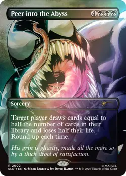 🌟 Peer Into the Abyss FOIL Venom Unleashed Color SL MTG Spiderman PRESALE🌟 - Image 1