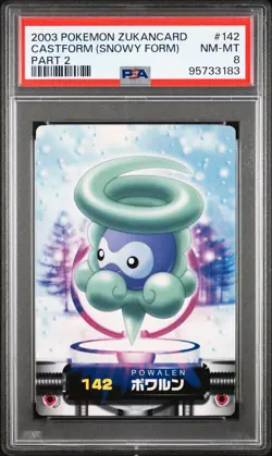 PSA 8 Castform (Snowy Form) 142 Carddass Pokemon Zukancard Zukan - Image 1