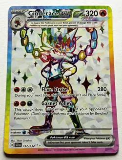 Cinderace ex 157/142 Stellar Crown Near Mint - Image 1