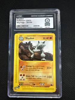 2003 Pokemon Skyridge Rhydon #29/144 CGC Guinness Record Holder Collection - Image 1