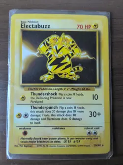 Pokemon TCG - ELECTABUZZ - 20/102 - RARE - UNLIMITED - BASE SET (1999) WOTC - LP - Image 1