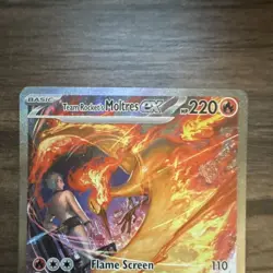 Pokemon TCG Team Rocket's Moltres ex 229/182 Sv10 SIR Full Art Holo 220 HP - Image 2