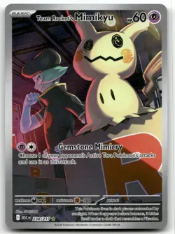 Team Rocket's Mimikyu 238/217 Illustration Rare Ascended Heroes Pokemon Holo NM - Image 1