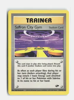 Saffron City Gym 122/132 Unlimited Gym Challenge Pokemon LP - Image 1