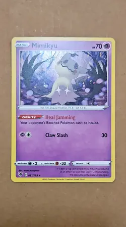 Pokemon Mimikyu - (Cosmos Holo) 081/189 Holo NM TCG CCG - Image 1