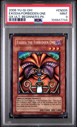2006 YU-GI-OH! GX ULTIMATE BEGINNER'S UBP1 #EN005 EXODIA THE FORBIDDEN ONE PSA 9 - Image 1