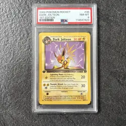 Pokemon TCG - Team Rocket - Dark Jolteon 1st Edition 38/82 - PSA 8 - Image 1