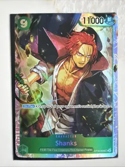 One Piece TCG Shanks ST16-004 SR NM English Green Reprint - Image 1