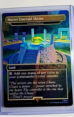 MTG Magic The Gathering SLD Secret Lair Borderless Foil Master Emerald Shrine - Image 1