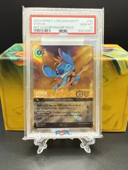 PSA 10 GEM MINT Disney Lorcana Stitch Rock Star Enchanted Championship Prize - Image 1