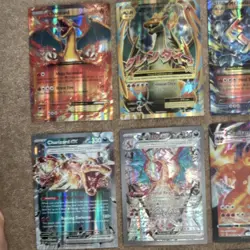 JUMBO Pokemon TCG Holo 12-Card Lot V/VMAX/VSTAR/EX/Mega Charizard Pikachu - Image 2